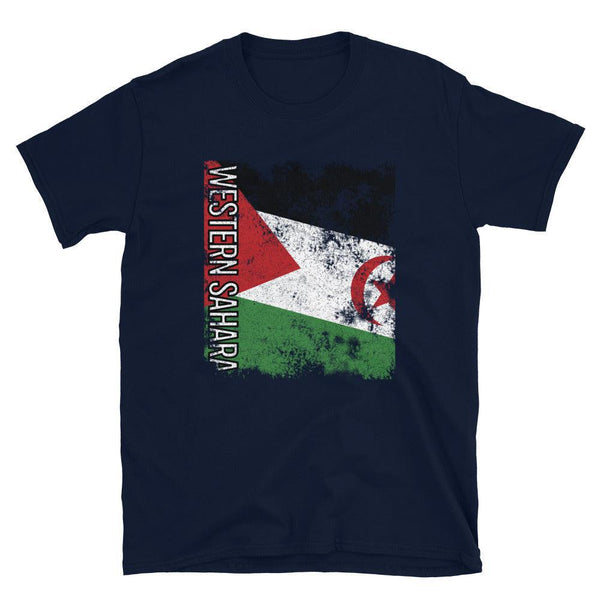 Western Sahara Flag Distressed T-Shirt