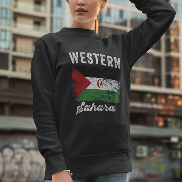 Western Sahara Flag Vintage Sahrawi Flag Sweatshirt