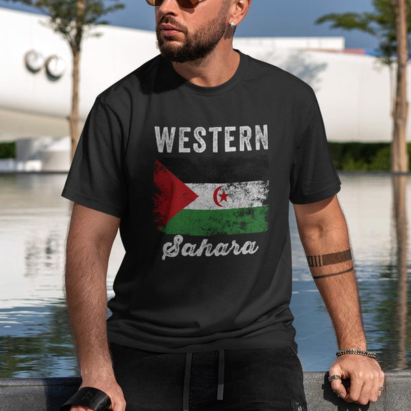 Western Sahara Flag Vintage Sahrawi Flag T-Shirt