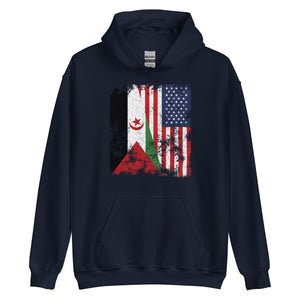 Western Sahara USA Flag - Half American Hoodie