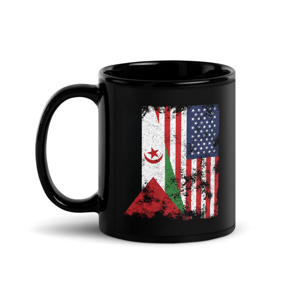 Western Sahara USA Flag - Half American Mug