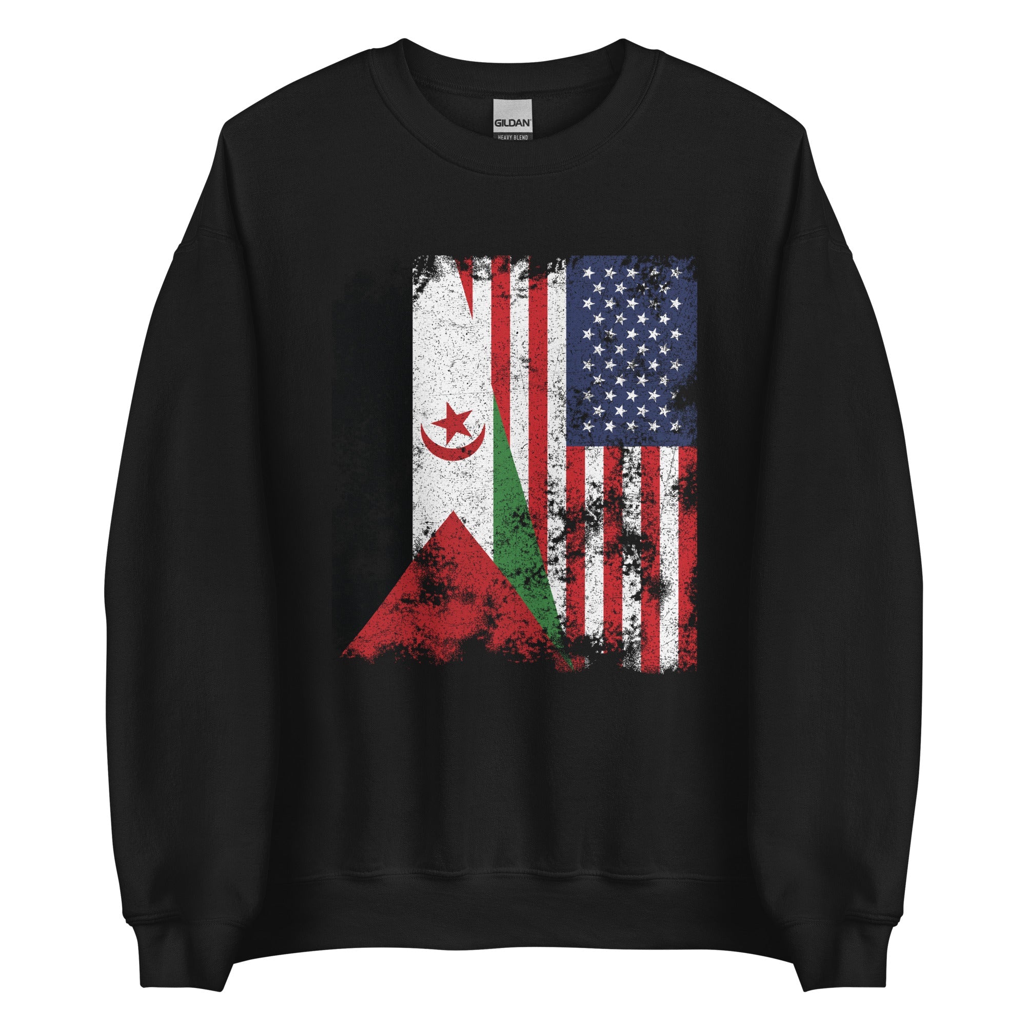 Western Sahara USA Flag - Half American Sweatshirt
