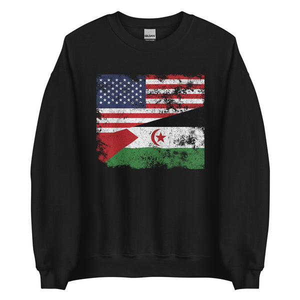 Western Sahara USA Flag Sweatshirt