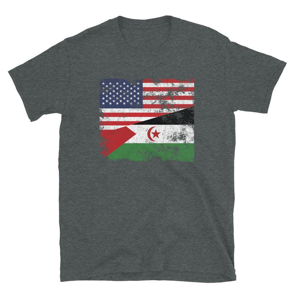 Western Sahara USA Flag T-Shirt