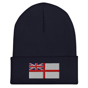 White Ensign Flag Beanie - Embroidered Winter Hat
