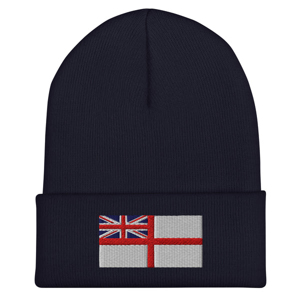 White Ensign Flag Beanie - Embroidered Winter Hat