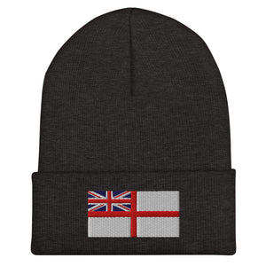 White Ensign Flag Beanie - Embroidered Winter Hat
