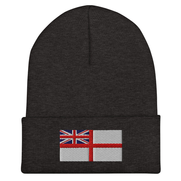 White Ensign Flag Beanie - Embroidered Winter Hat