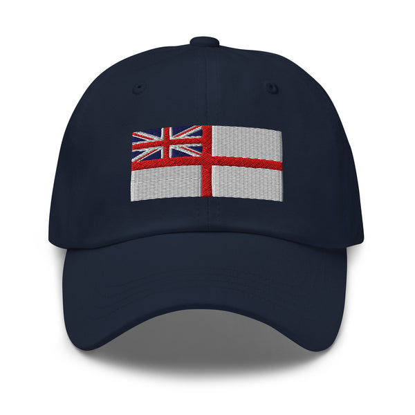 White Ensign Flag Cap - Adjustable Embroidered Dad Hat