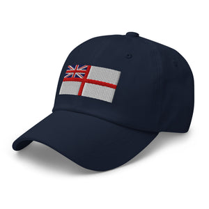 White Ensign Flag Cap - Adjustable Embroidered Dad Hat