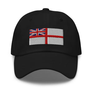 White Ensign Flag Cap - Adjustable Embroidered Dad Hat