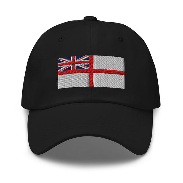 White Ensign Flag Cap - Adjustable Embroidered Dad Hat