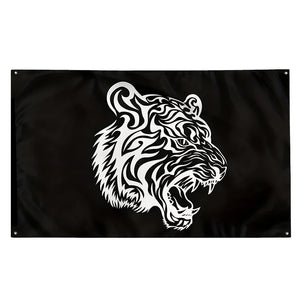 White Tiger Flag - 90x150cm(3x5ft) - 60x90cm(2x3ft)