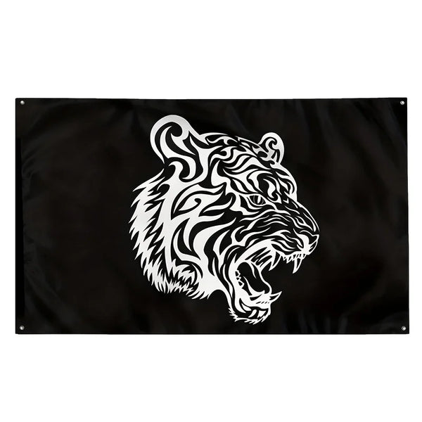 White Tiger Flag - 90x150cm(3x5ft) - 60x90cm(2x3ft)