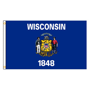 Wisconsin State Flag - 90x150cm(3x5ft) - 60x90cm(2x3ft)