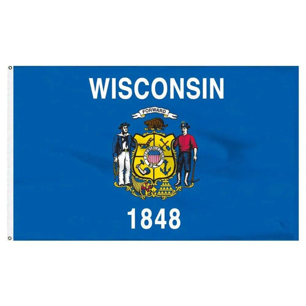 Cờ Bang Wisconsin - 90x150cm(3x5ft)