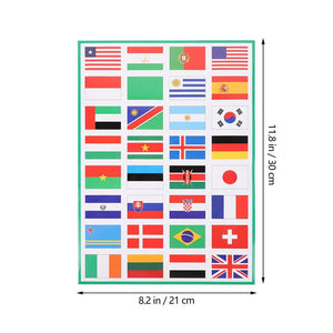 World Flag Sticker Set - 10 Sheets (320 Pcs)