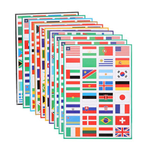 World Flag Sticker Set - 10 Sheets (320 Pcs)