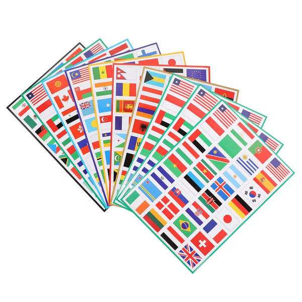 World Flag Sticker Set - 10 Sheets (320 Pcs)