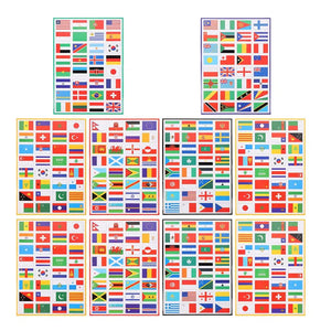 World Flag Sticker Set - 10 Sheets (320 Pcs)