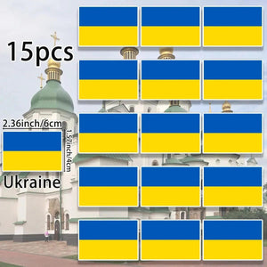 World Flag Stickers - 15pcs Country Flag Decal Pack
