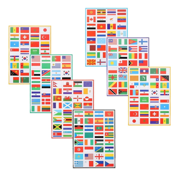World Flag Stickers – 224pcs Country Flags Sticker Pack