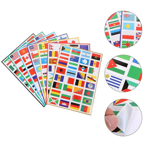 World Flag Stickers – 224pcs Country Flags Sticker Pack