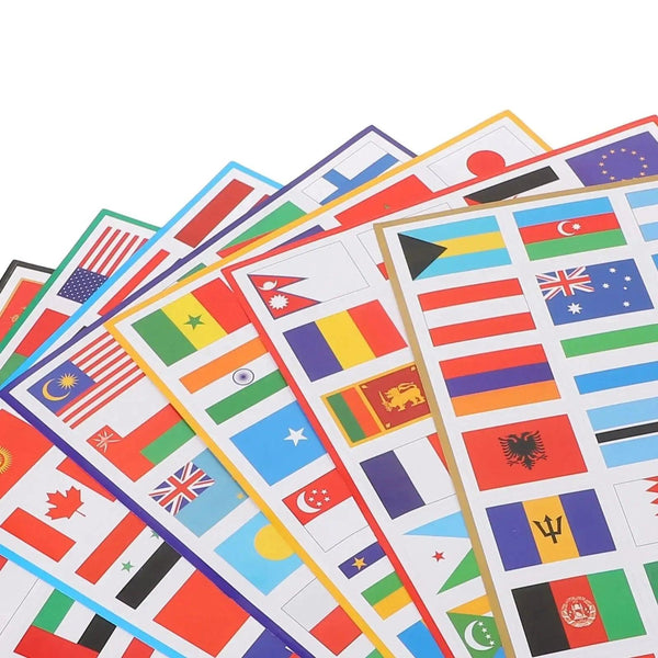 World Flag Stickers – 224pcs Country Flags Sticker Pack
