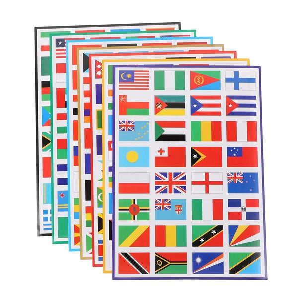World Flag Stickers – 224pcs Country Flags Sticker Pack