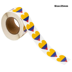 World Flags Sticker Roll - 500pcs Country Flag Stickers