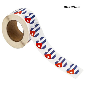 World Flags Sticker Roll - 500pcs Country Flag Stickers
