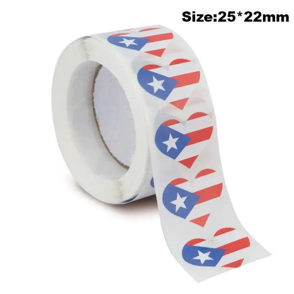 World Flags Sticker Roll - 500pcs Country Flag Stickers
