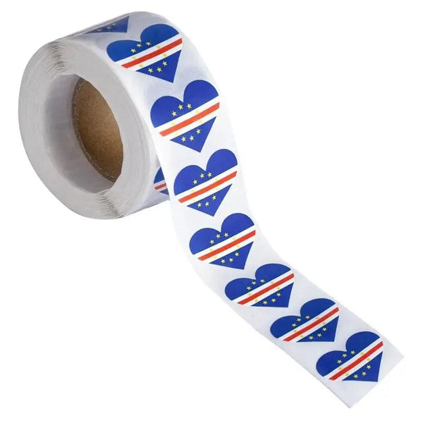 World Flags Sticker Roll - 500pcs Country Flag Stickers