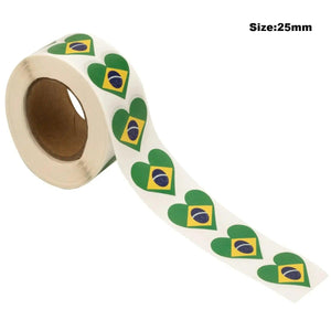 World Flags Sticker Roll - 500pcs Country Flag Stickers