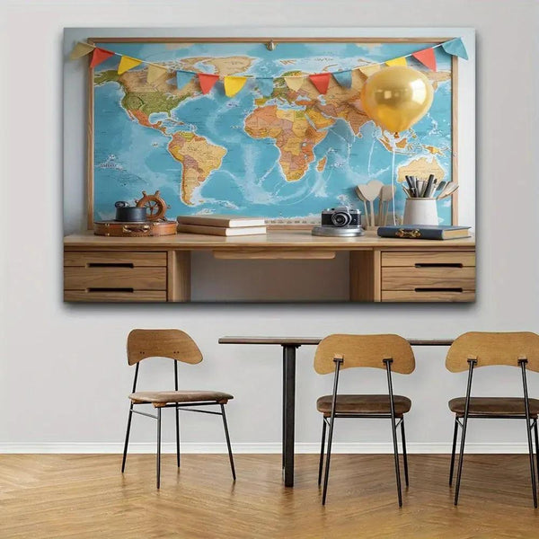 World Map Poster - Educational Wall Map