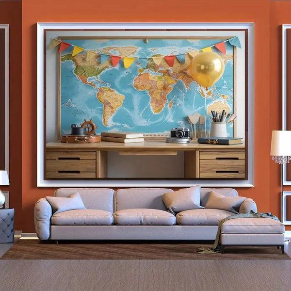 World Map Poster - Educational Wall Map