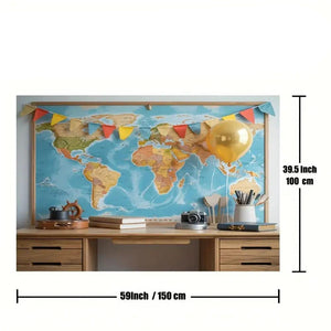 World Map Poster - Educational Wall Map