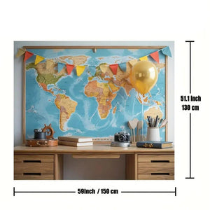 World Map Poster - Educational Wall Map