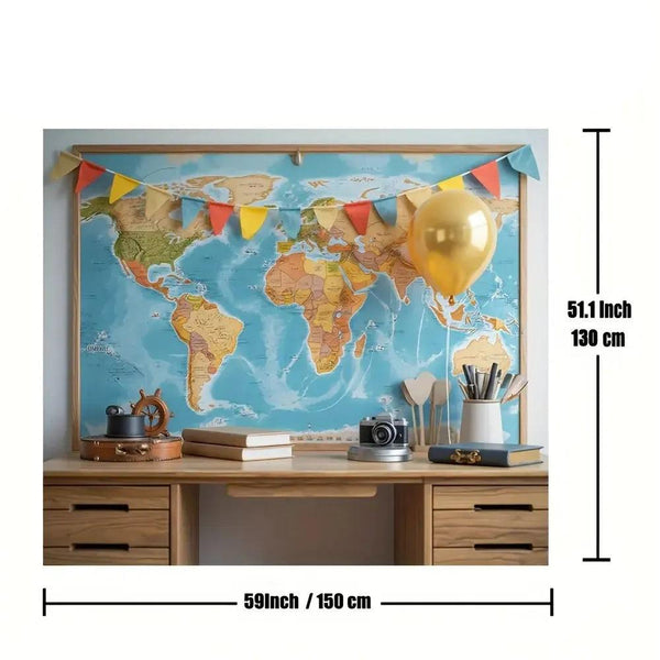 World Map Poster - Educational Wall Map