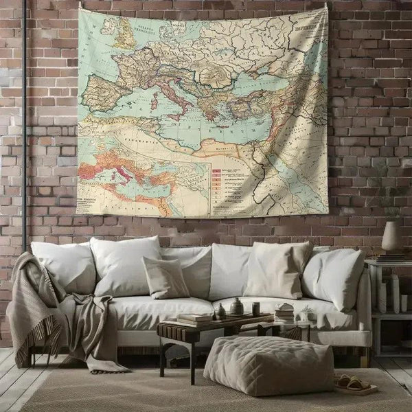 World Map/Europe Poster - Educational Wall Map