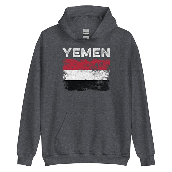 Yemen Flag Distressed - Yemeni Flag Hoodie