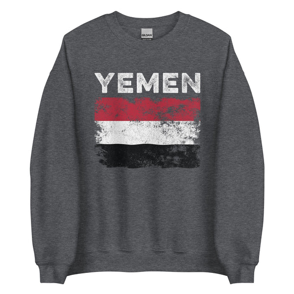 Yemen Flag Distressed - Yemeni Flag Sweatshirt