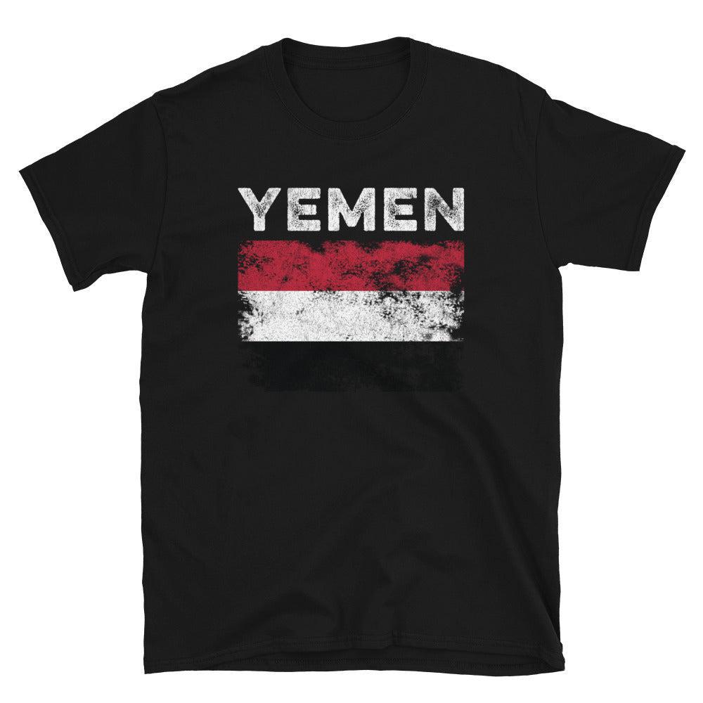 Yemen Flag Distressed - Yemeni Flag T-Shirt