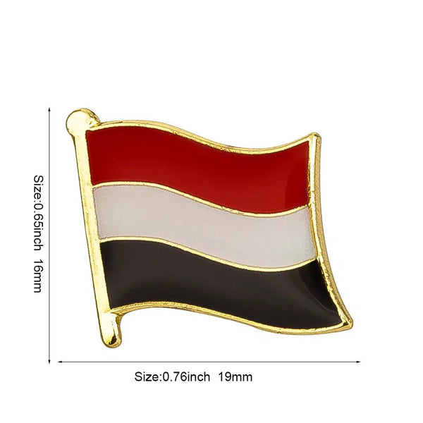 Yemen Flag Lapel Pin - Enamel Pin Flag