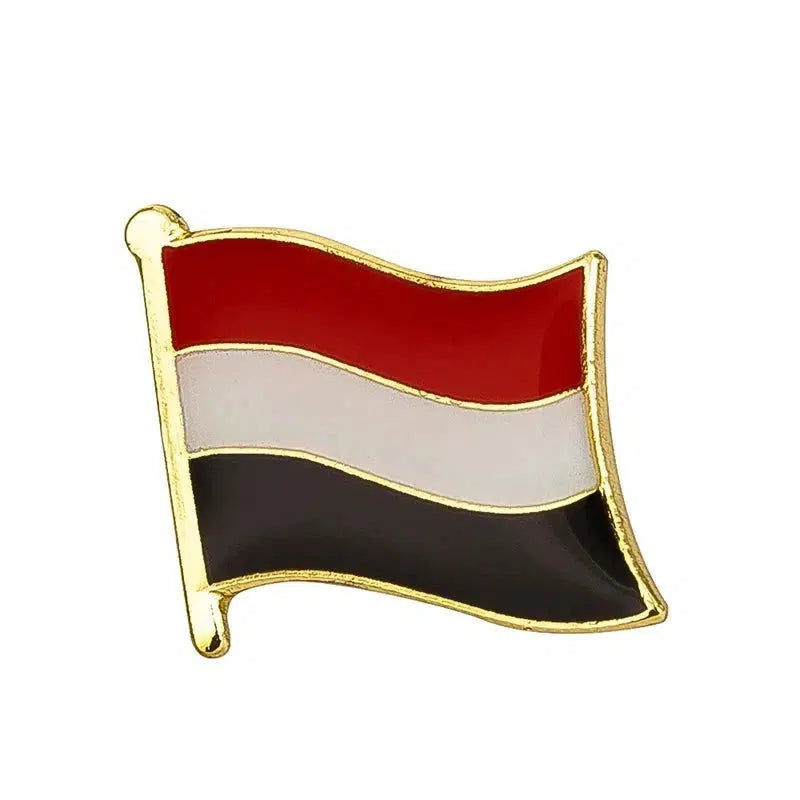 Yemen Flag Lapel Pin - Enamel Pin Flag