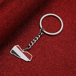 Yemen Flag Map Keychain