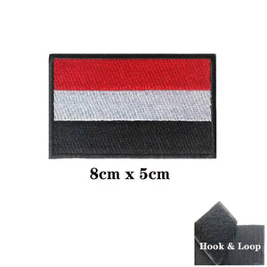 Yemen Flag Patch - Iron On/Hook & Loop Patch