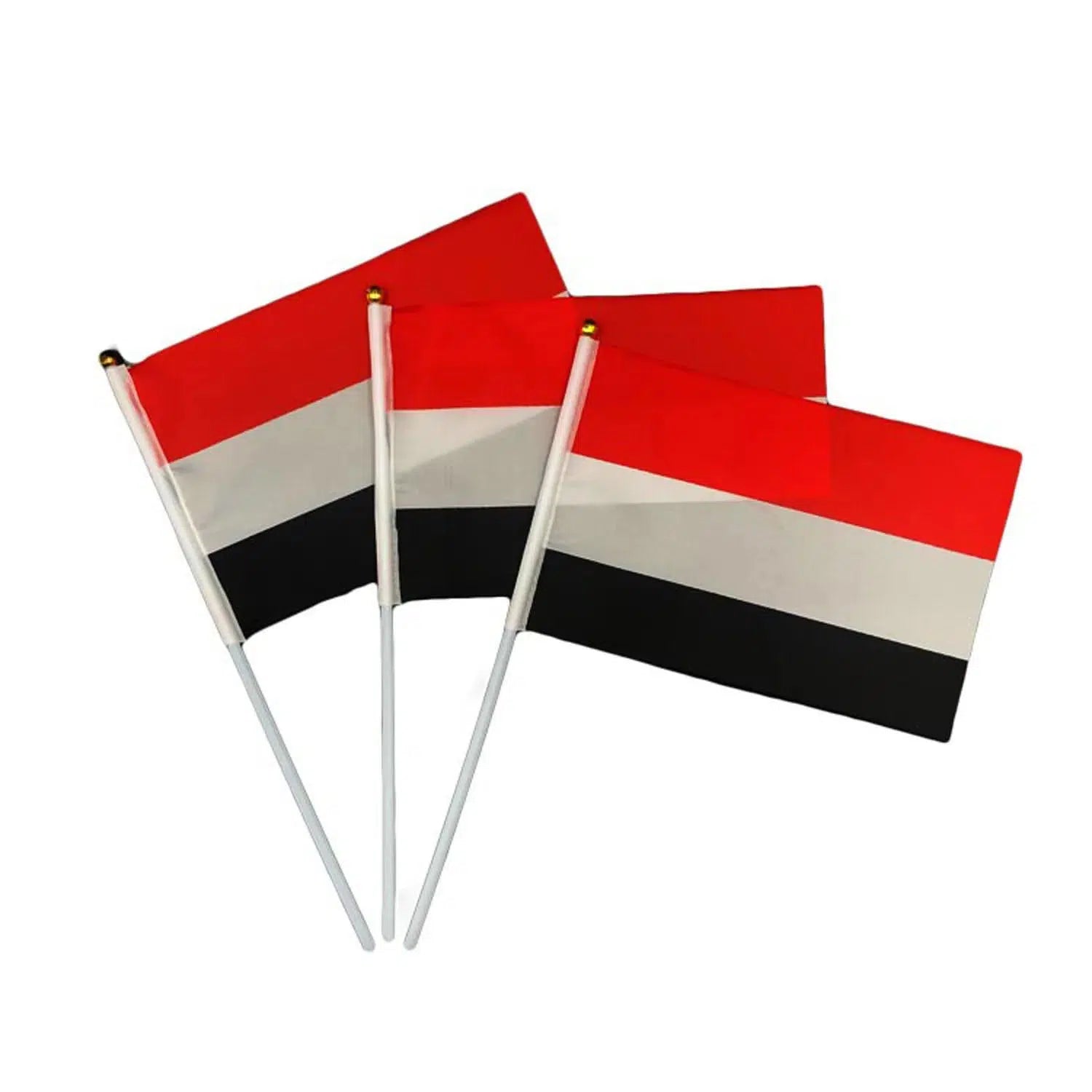 Yemen Flag on Stick - Small Handheld Flag (50/100Pcs)