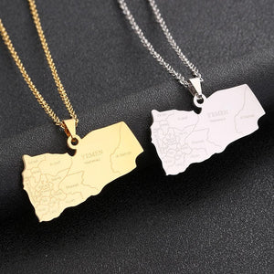 Yemen Map Necklace