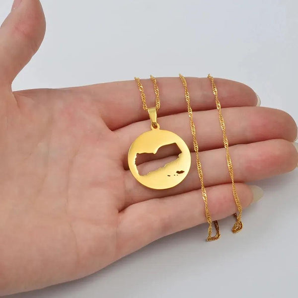 Yemen Map Necklace